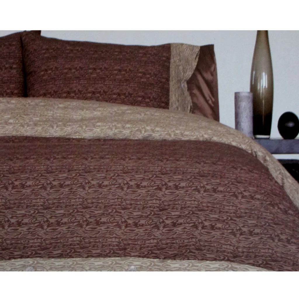 Essentially Home Living Moray Chocolate Quilt Cover Set