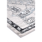 Grey 160x230 floor rug with estate pattern and woven pile