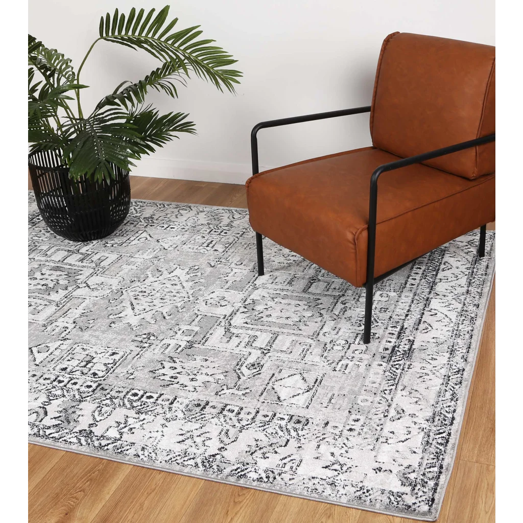 Estate ESTA14 Grey Rug - 80x150 - Home & Garden