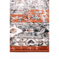 Floor rug with estate terra styling pattern and woven pile