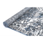 Blue 80x150 floor rug with estate pattern and woven pile