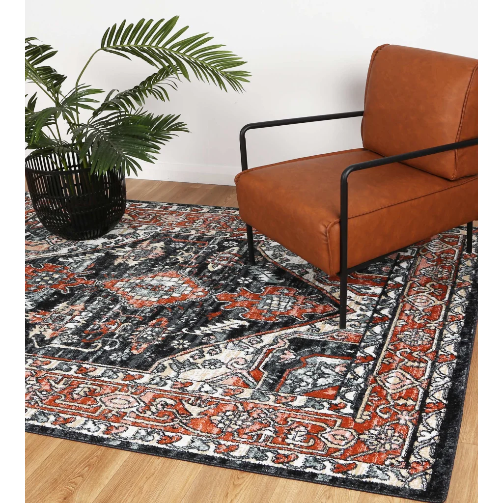 Estate Rug ESTA01 Black 80x150 - Home & Garden