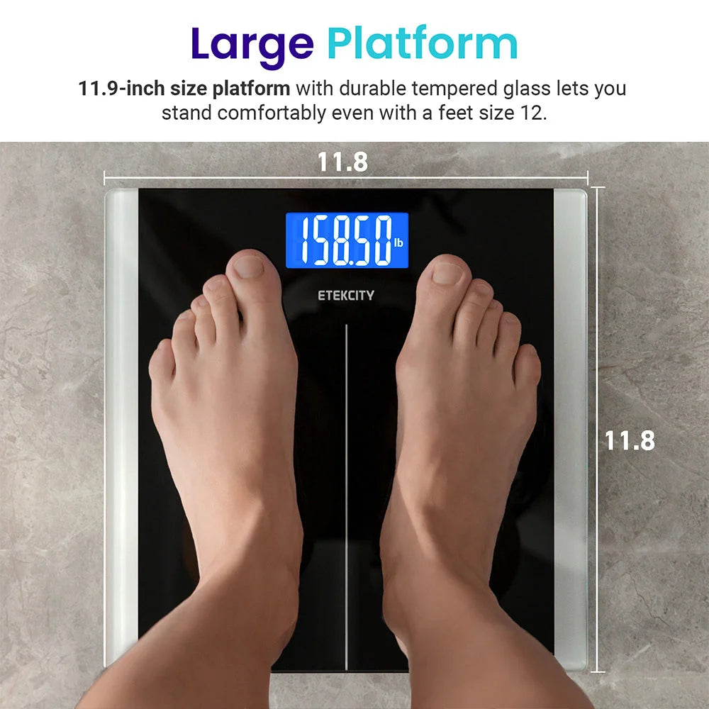 Etekcity Digital Body Weight Bathroom Scale Black 2 Pack