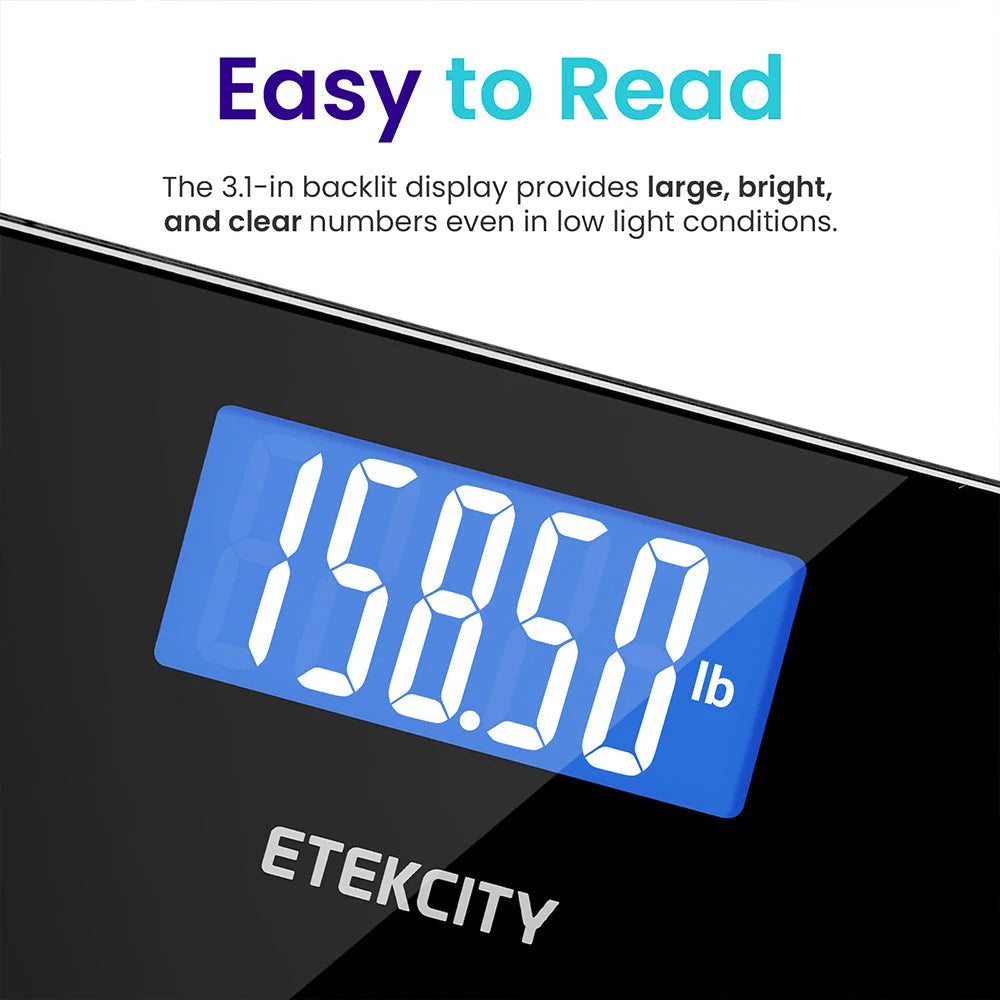 Etekcity Digital Body Weight Bathroom Scale Black 2 Pack