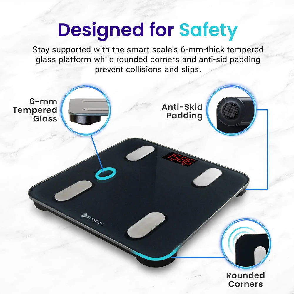 Etekcity Smart WiFi Scale for Body Weight Black 2 Pack