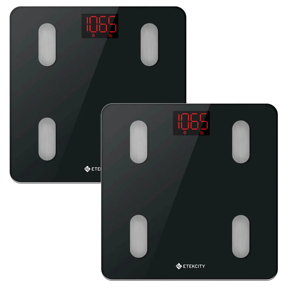 Etekcity Smart WiFi Scale for Body Weight Black 2 Pack