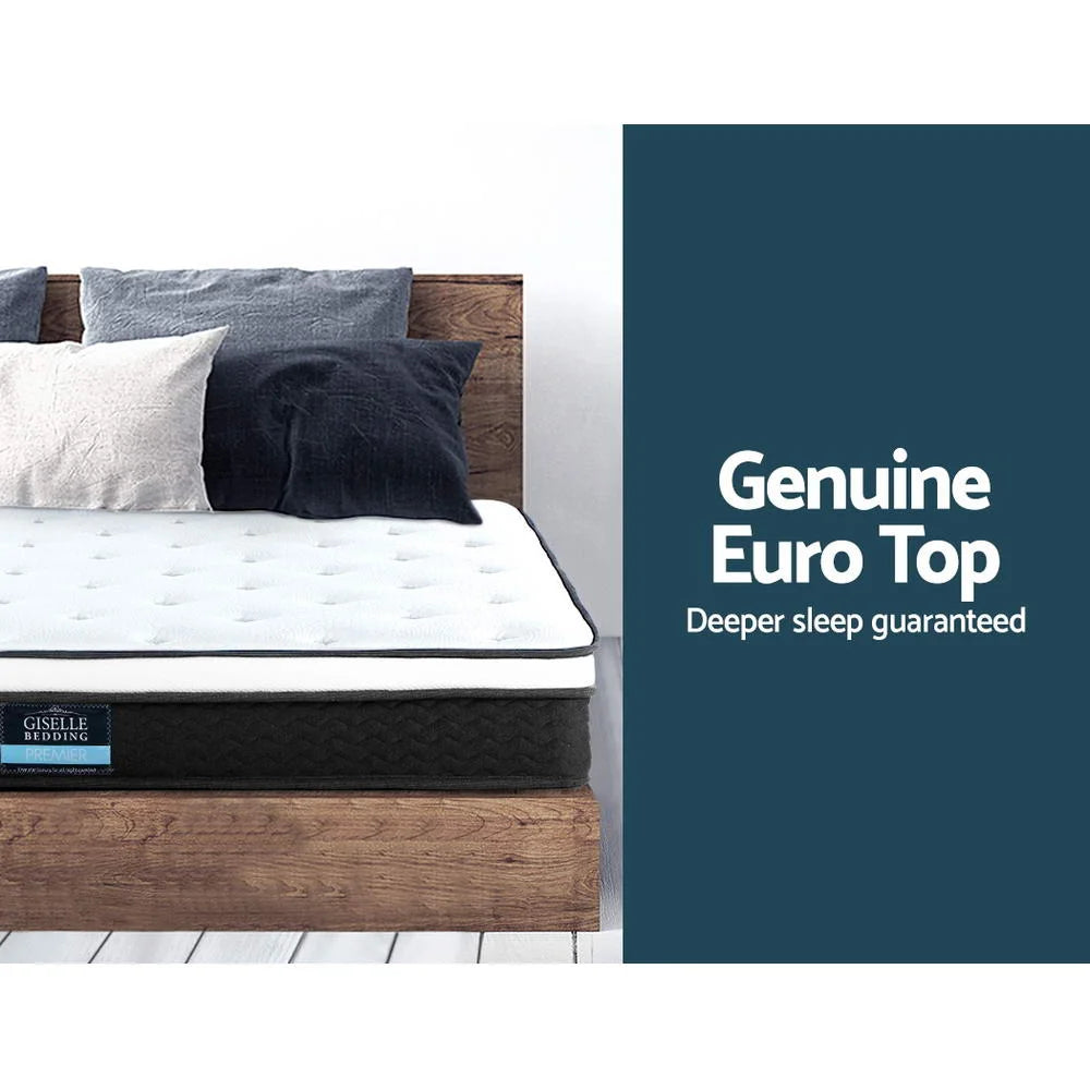 Euro Top Bonnell Spring Mattress Bedding Bonita 21cm Thick Double