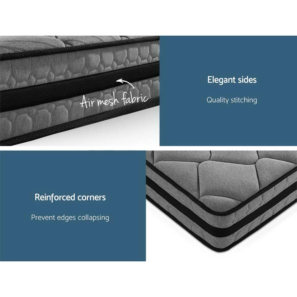 Euro Top Pocket Spring Mattress Bedding Wendell 22cm Thick