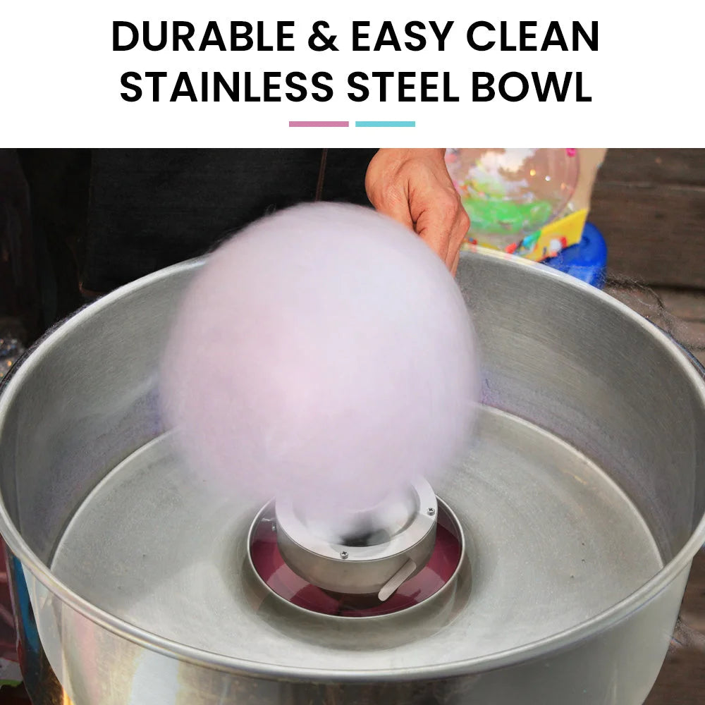 EUROCHEF 1000W Commercial Cotton Candy Machine Fairy Floss