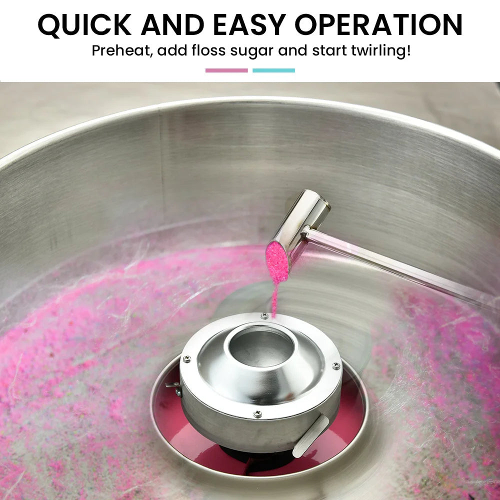 EUROCHEF 1000W Commercial Cotton Candy Machine Fairy Floss