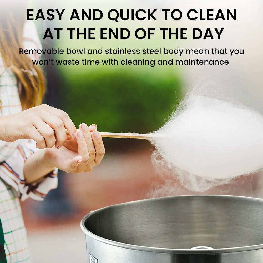 EUROCHEF 1000W Commercial Cotton Candy Machine Fairy Floss