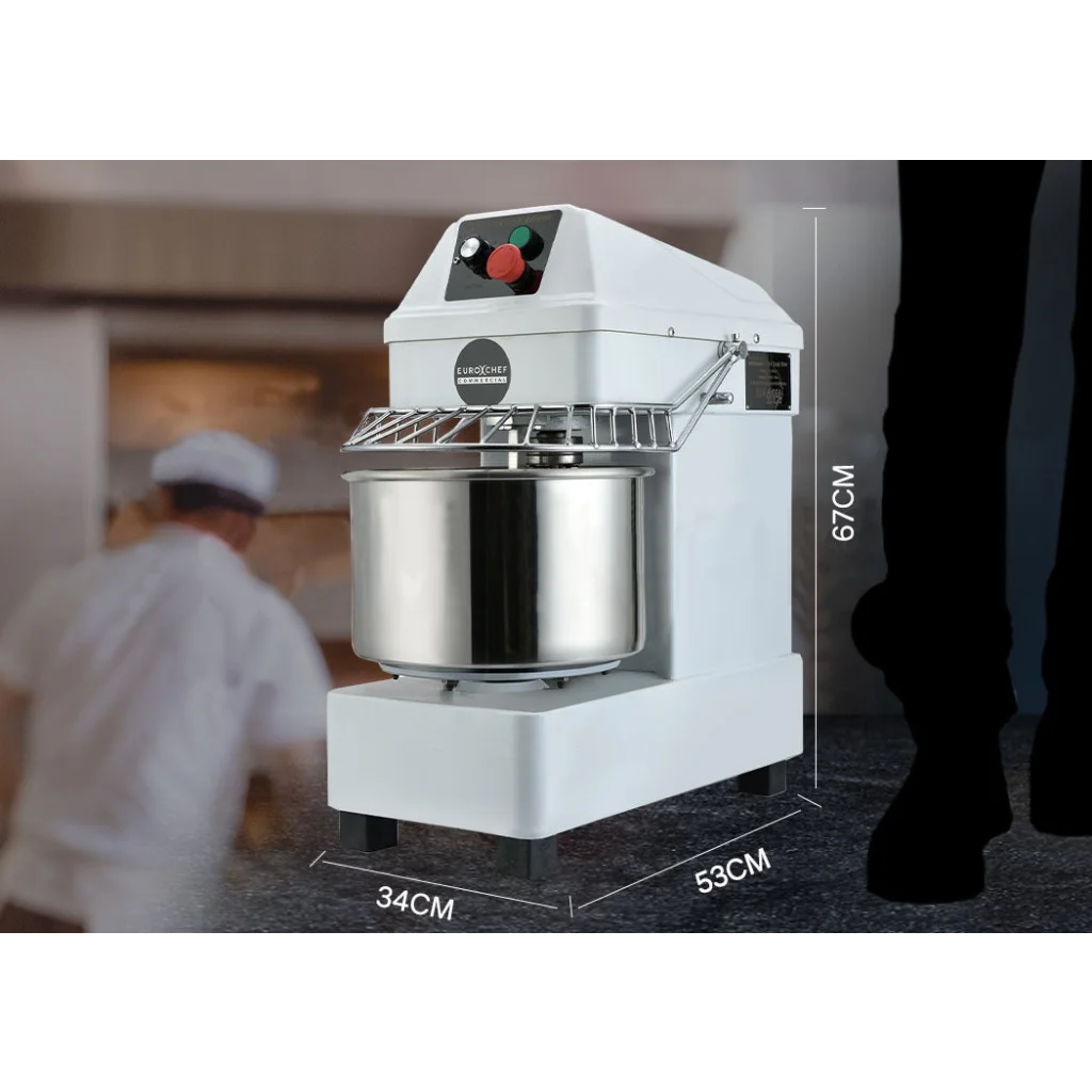 EUROCHEF 10L Spiral Dough Mixer Commercial Machine Bakery Kneader Small Litre