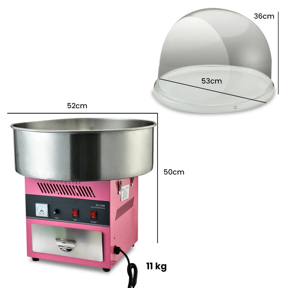 EUROCHEF 1100W Commercial Fairy Floss Machine Cotton Candy
