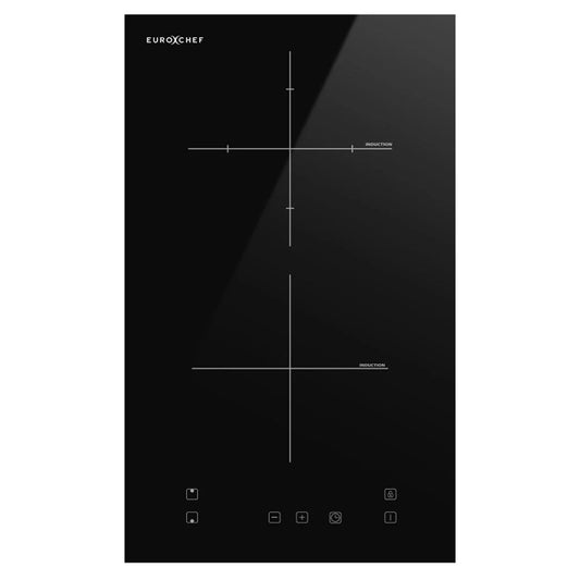 EuroChef 30cm 2 Zone Induction Cooktop 3300W Electric Touch