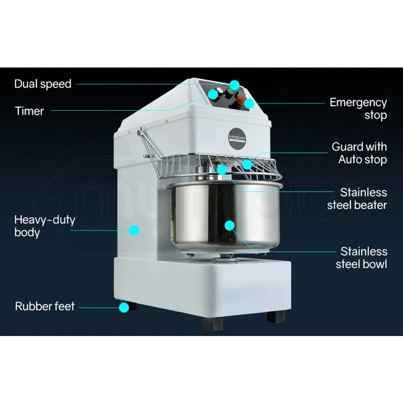 EUROCHEF 30L Spiral Dough Mixer Commercial Machine Bakery