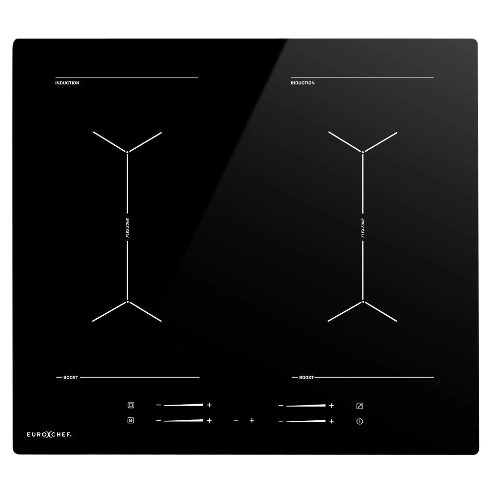 EuroChef 60cm 4 Zone Induction Cooktop 7200W Electric Dual
