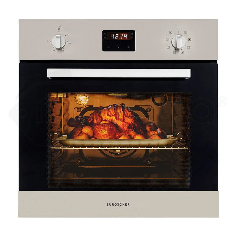 EuroChef 60cm Stainless Electric Wall Oven 8 Function