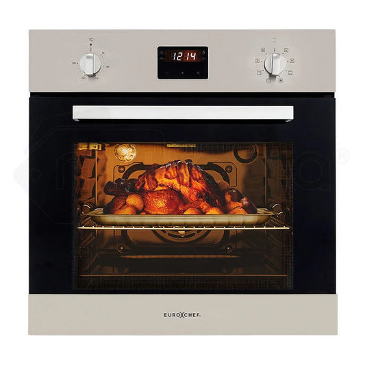 EuroChef 60cm Stainless Electric Wall Oven 8 Function