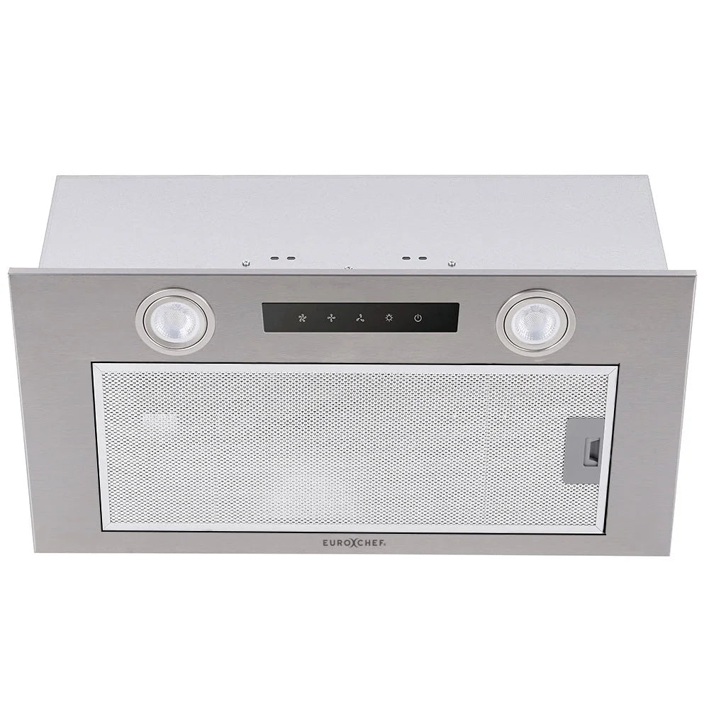 EUROCHEF 60cm Undermount Rangehood Silver Quiet 3 Speed