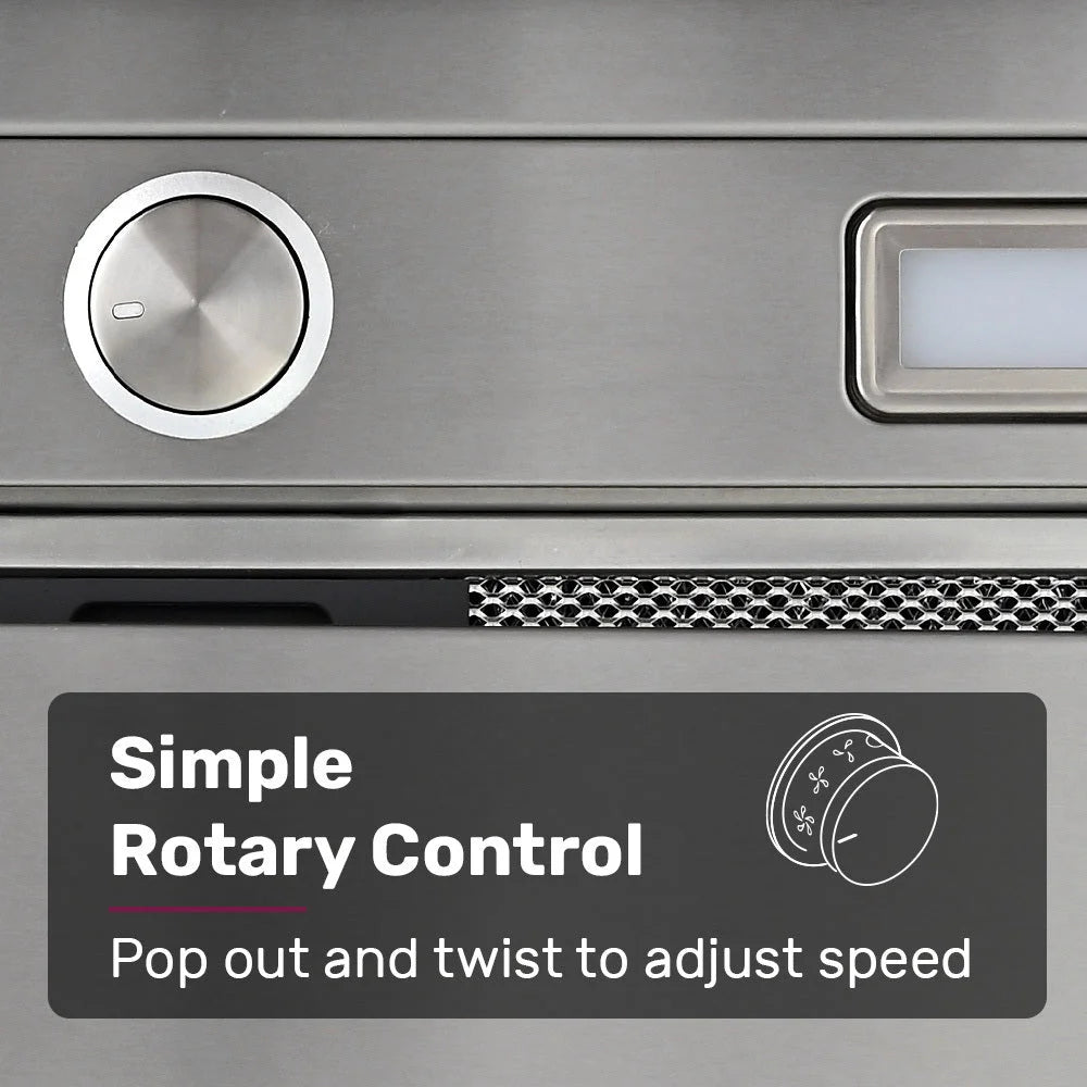 EUROCHEF 60cm Undermount Rangehood Stainless Steel Quiet