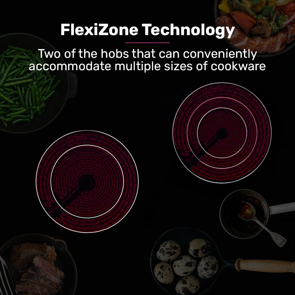 EuroChef 90cm 5 Zone Ceramic Cooktop 8900W Electric