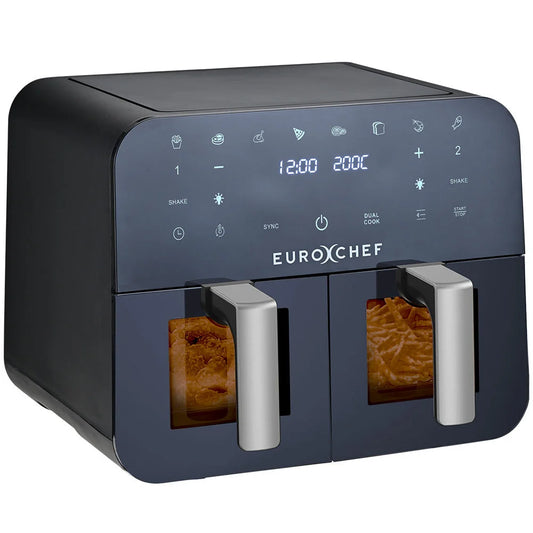 EuroChef 9L Dual Zone Air Fryer Electric Digital Airfryer