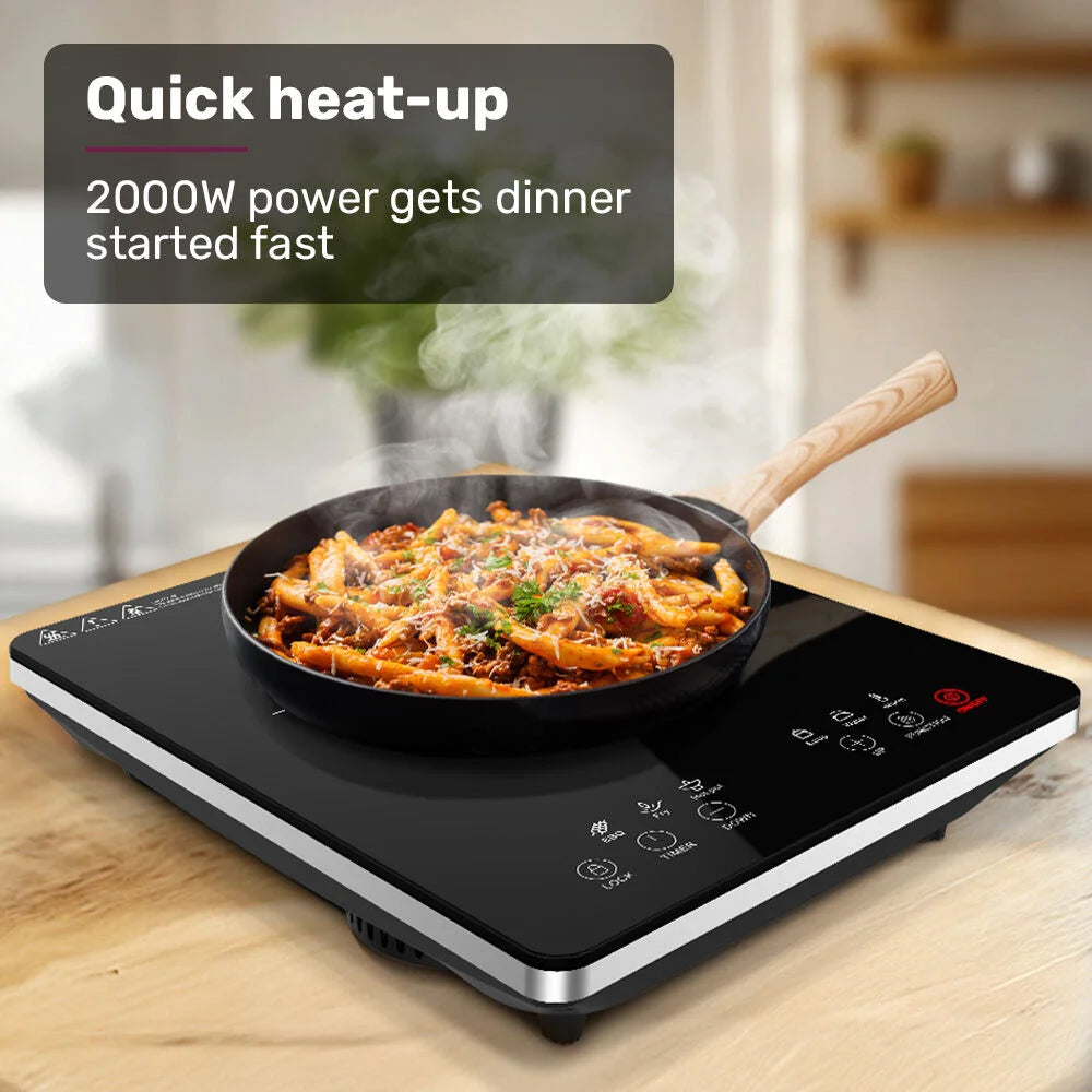 EUROCHEF Induction Cooktop 2000W 9 Heat Levels Fast