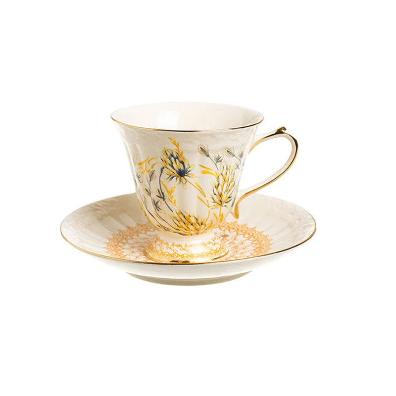 European Afternoon Tea Coffee Cups Saucers and Teapot