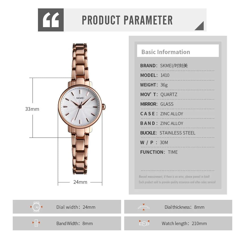 European Fashion Women Quartz Watch with Steel Band