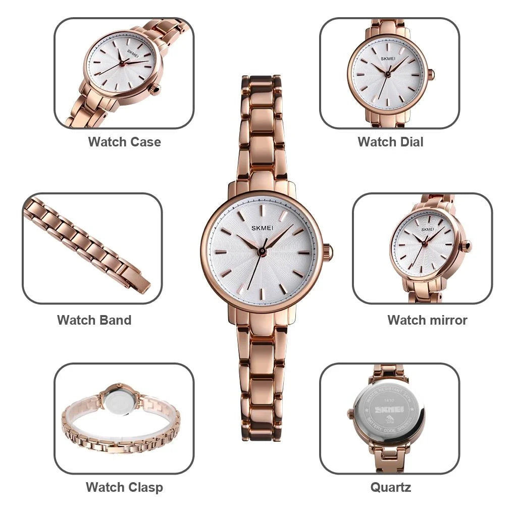 European Fashion Women Quartz Watch with Steel Band