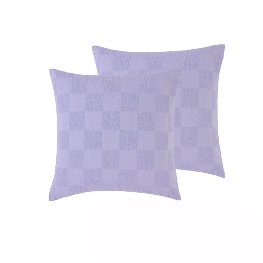 European Pillowcases Pair Accessorize Tipo Lilac Chenille