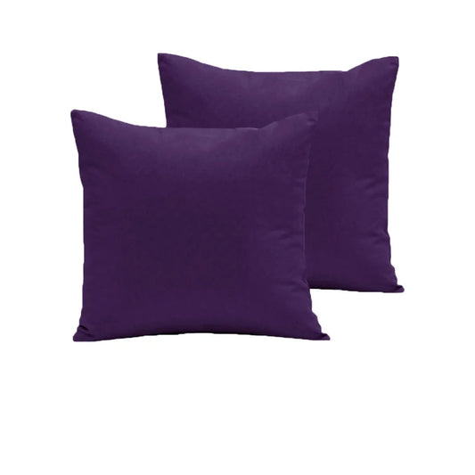 European Pillowcases Pair Polyester Cotton 280TC Purple
