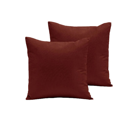 European Pillowcases Pair Polyester Cotton - Chilli - Home