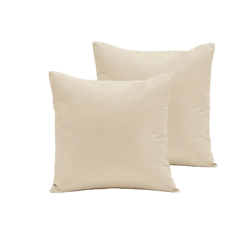 European Pillowcases Pair Polyester Cotton - Ecru - Home &