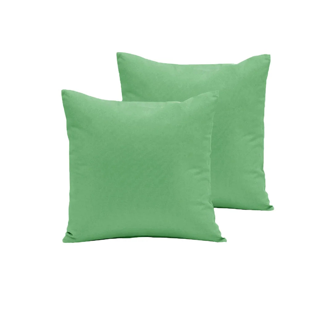 European Pillowcases Pair Polyester Cotton - Frost - Home &