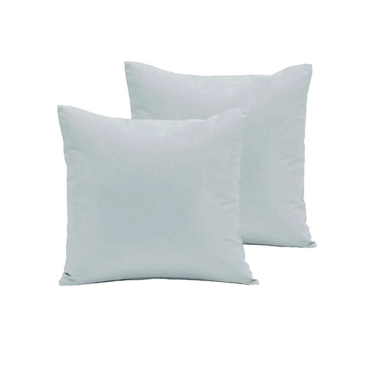 European Pillowcases Pair Polyester Cotton - Ice Blue