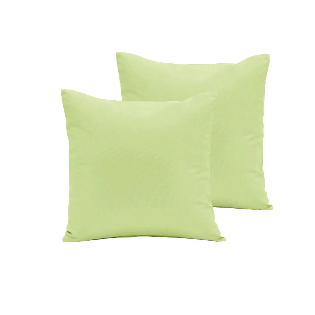 European Pillowcases Pair Polyester Cotton - Moss - Home &
