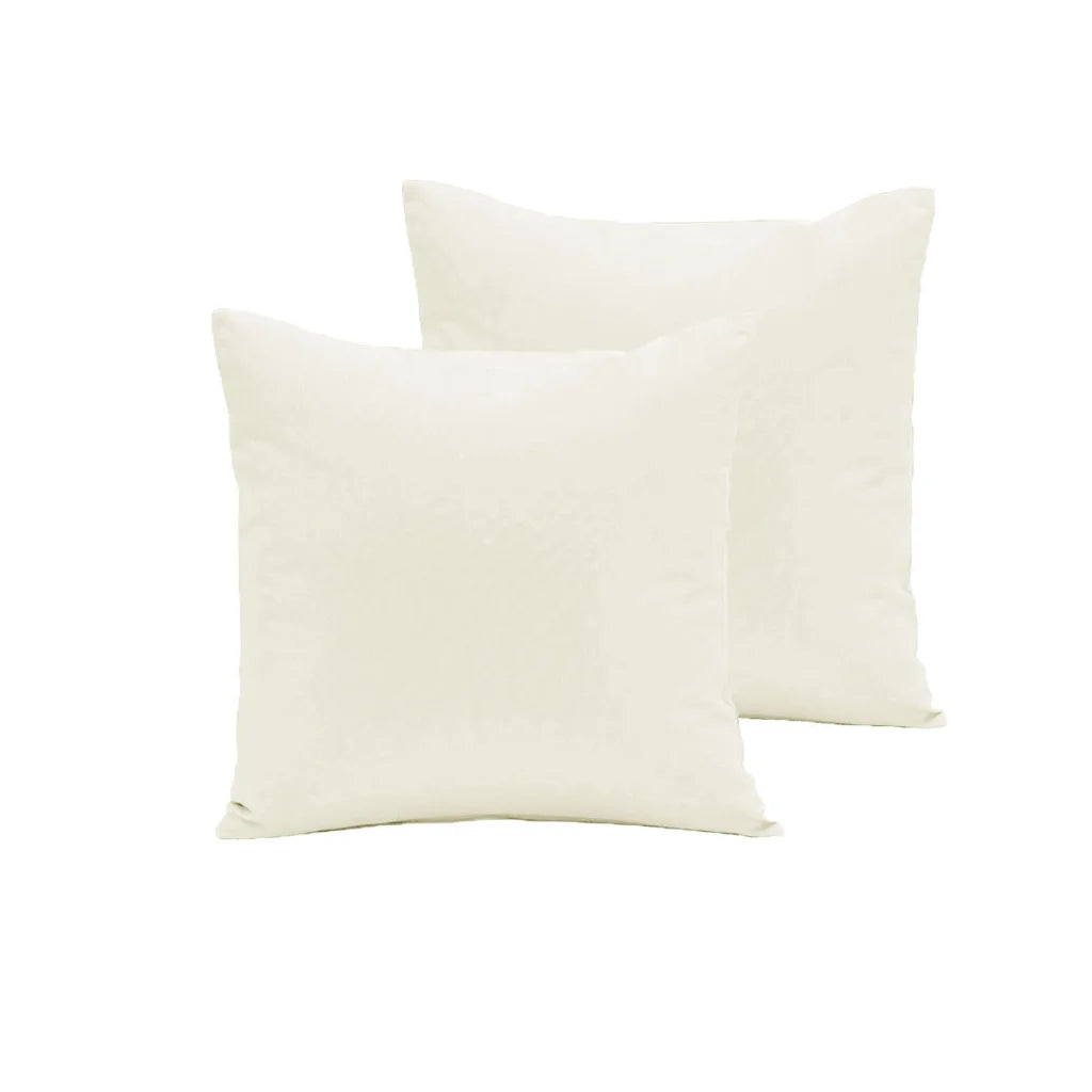 European Pillowcases Pair Polyester Cotton - Off White