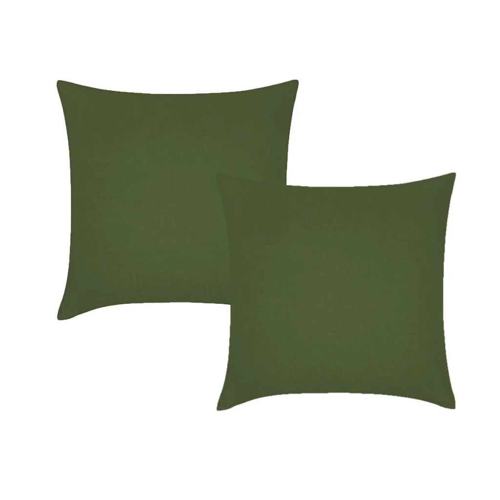 European Pillowcases Pair Vintage Design Homewares Olive