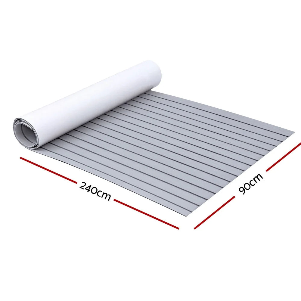 Eva boat flooring with colour matched pieces and support fittings