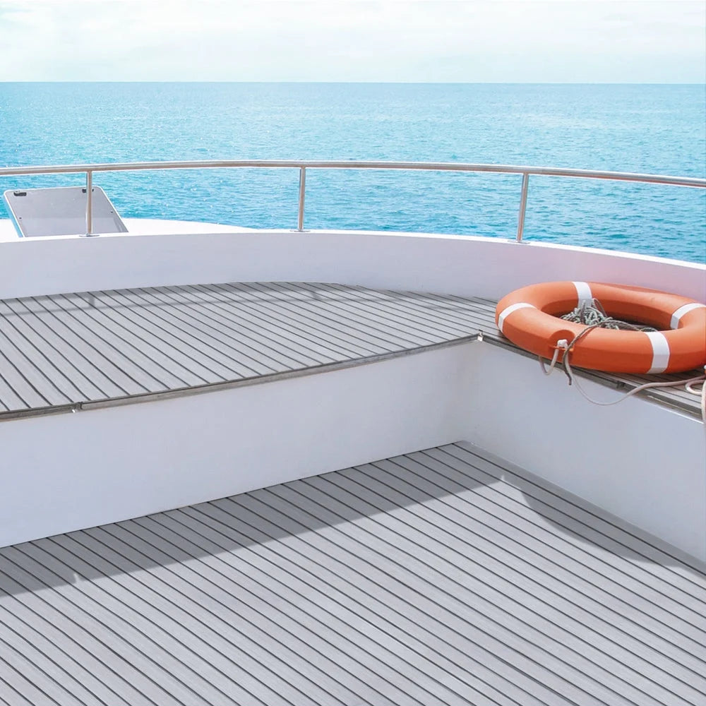 Grey foam 6cm eva boat flooring with storage shelves and support legs