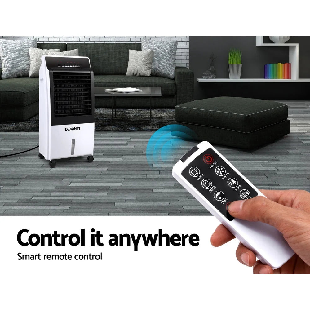 Evaporative Air Cooler Portable Fan Cooling with Remote