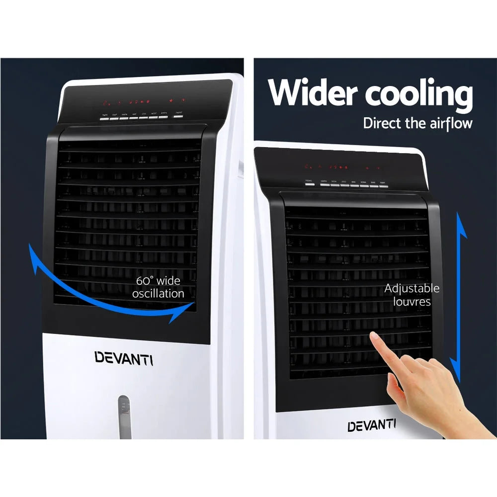 Evaporative Air Cooler Portable Fan Cooling with Remote