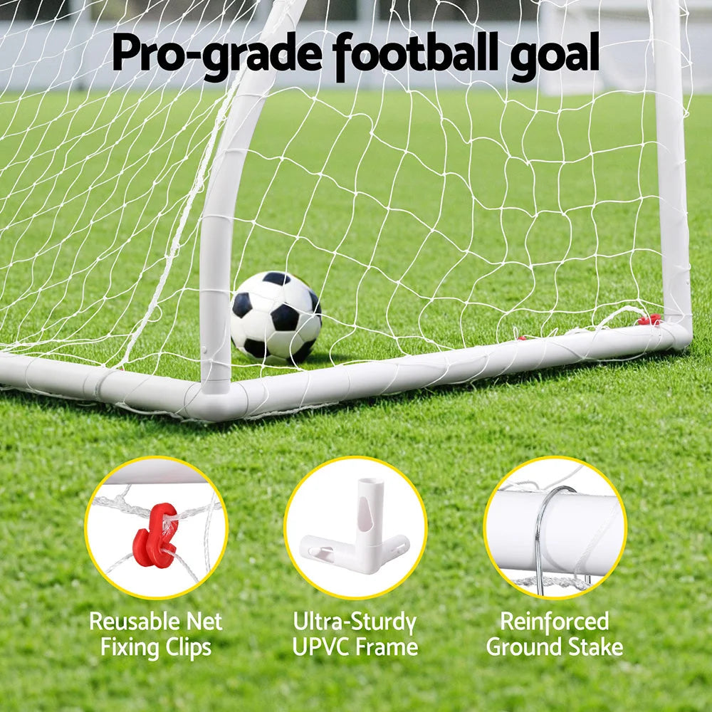 Mesh everfit soccer football with caster wheels and side handle rail