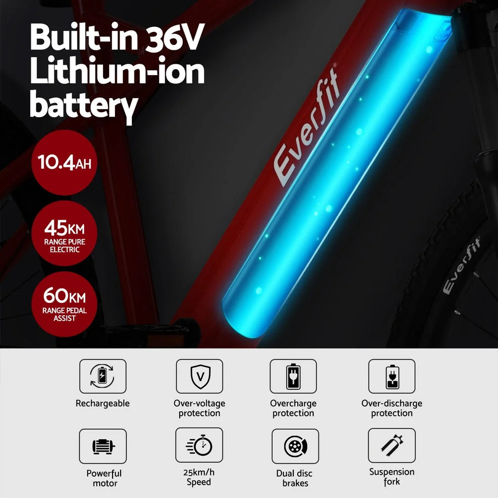 Everfit 26 Inch Electric Bike Mountain Bicycle eBike