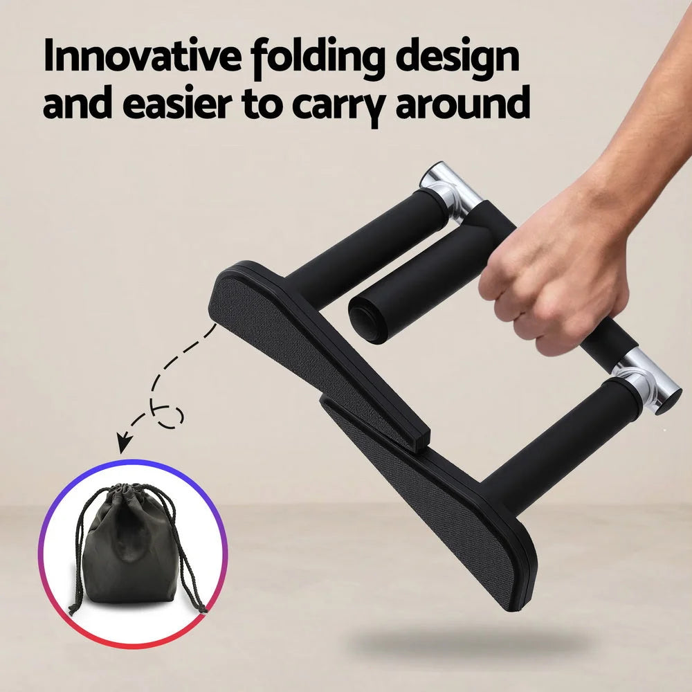 Everfit 2Pcs/Set Pull Up Bar Portable Foldable Dip Station