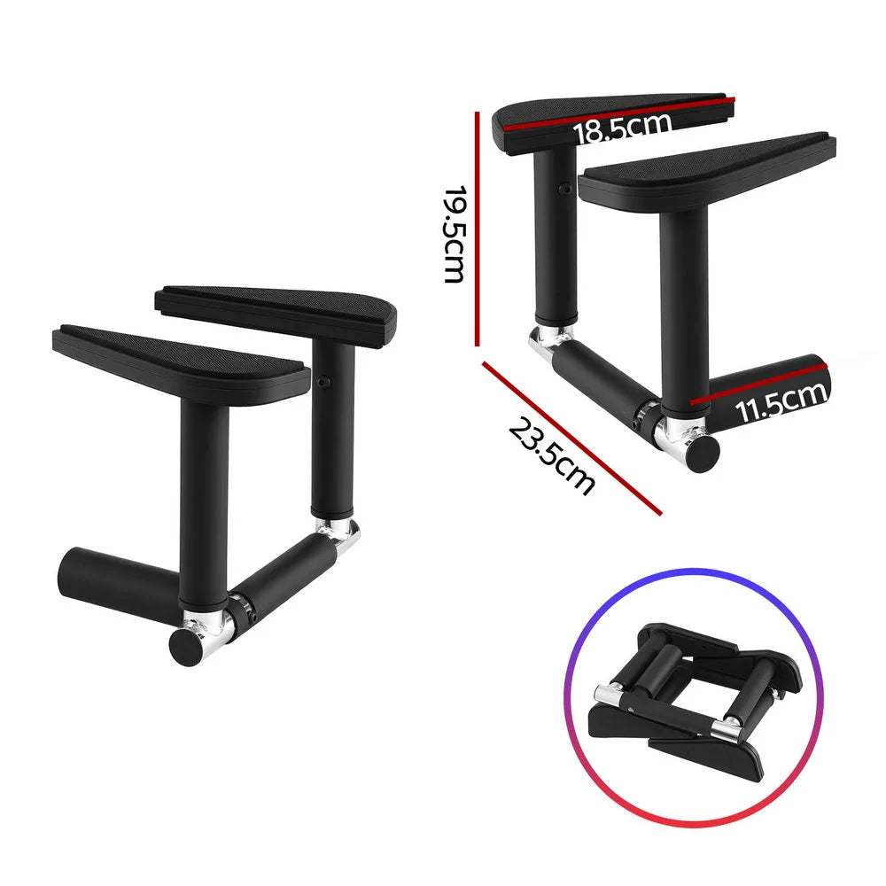 Everfit 2Pcs/Set Pull Up Bar Portable Foldable Dip Station