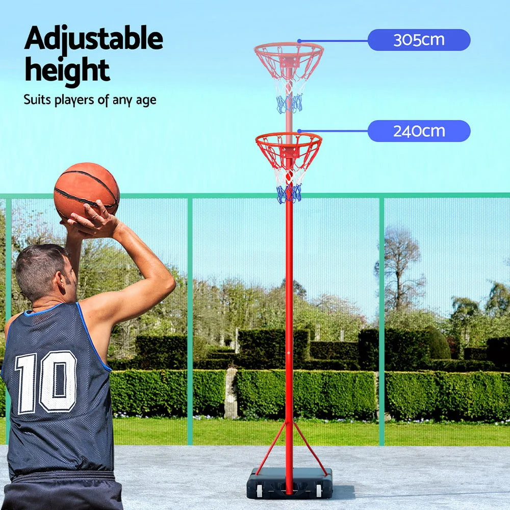 Netball Count Stand Everfit 3.05M Netball Hoop Basketball Stand System Net Ring – Home My ...