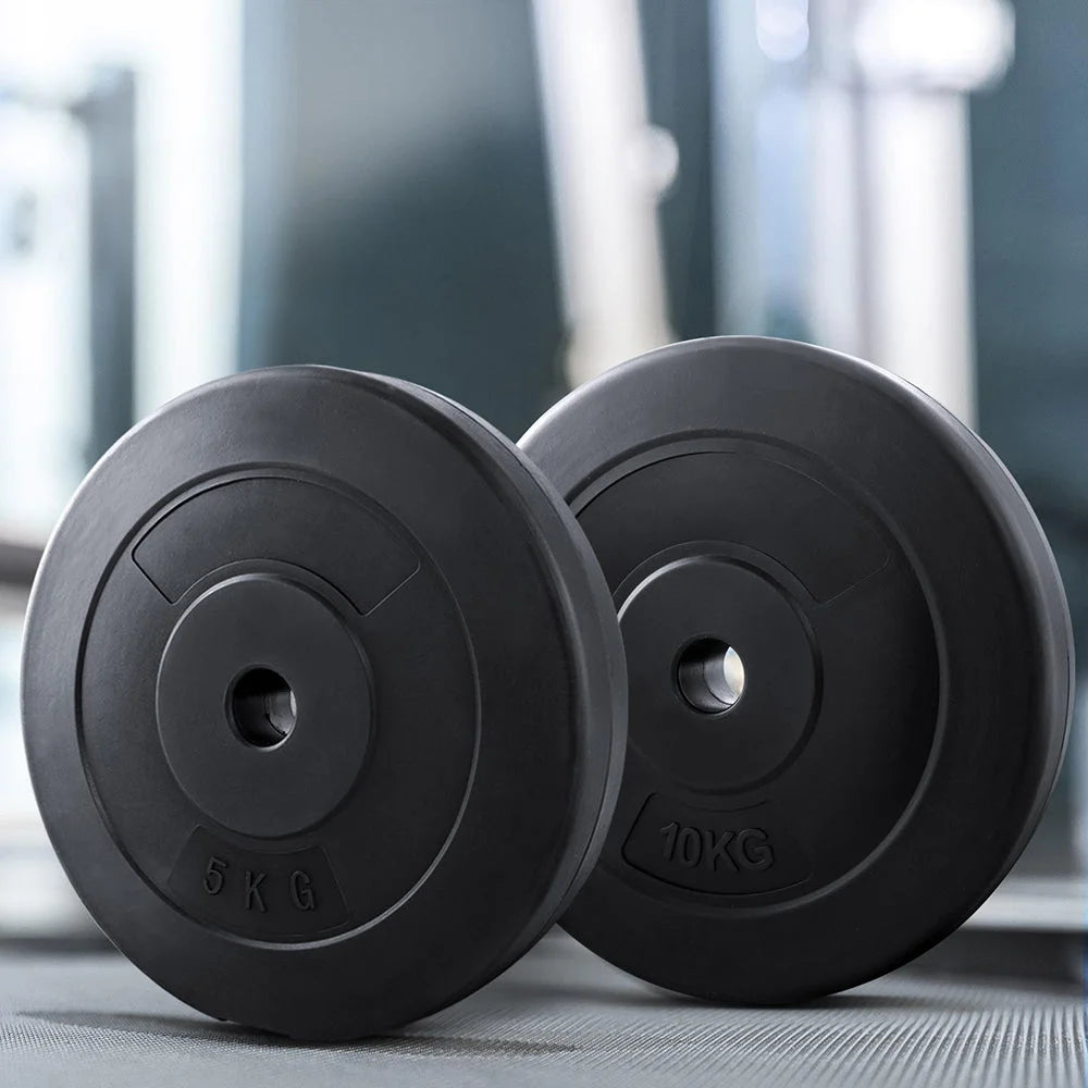 Everfit 30kg Barbell Weight Plates Standard Home Gym Press