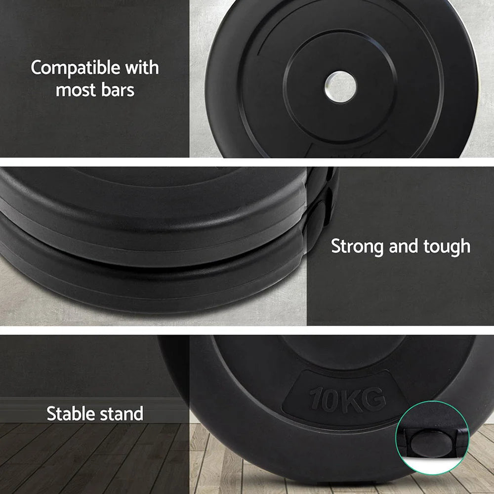 Everfit 40kg Barbell Weight Plates Standard Home Gym Press